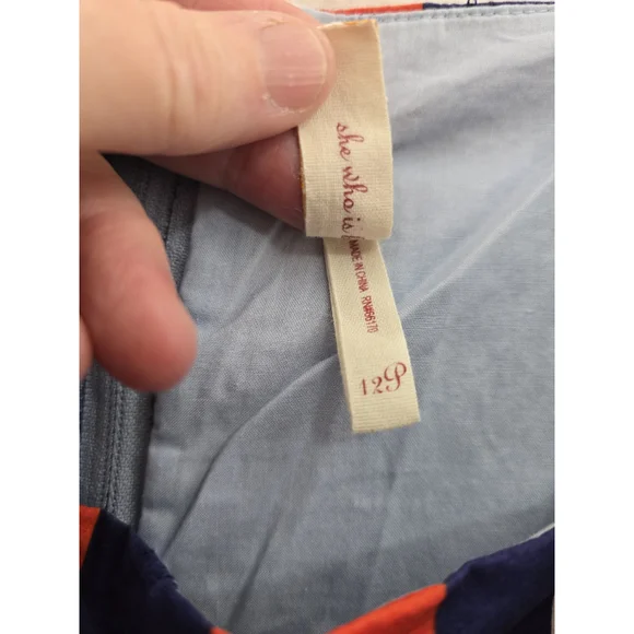 MAEVE Anthropologie SARA CHEVRON Sleeveless Fit And Flair Zip Pockets. SZ 12P - Picture 7 of 12